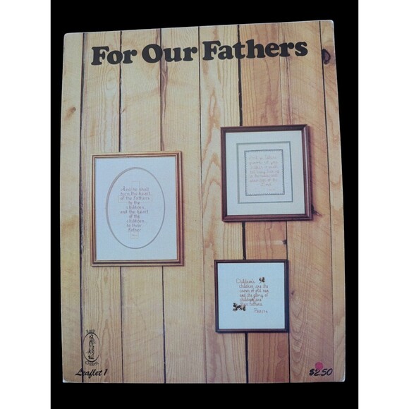 For Our Fathers Leaflet 1 Cross Stitch Lord Cricket Cross Vintage 1981 Christian - Picture 1 of 3